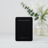 Carte De Visite Gold Font QR Code Premium Black Mighty Luxuriant (Debout devant)
