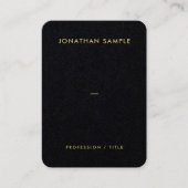 Carte De Visite Gold Font QR Code Premium Black Mighty Luxuriant (Devant)