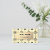 Carte De Visite Gold Frame | Gold Tile Pattern (Debout devant)