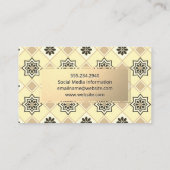 Carte De Visite Gold Frame | Gold Tile Pattern (Dos)