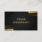 Carte De Visite Gold Frame Lights Golden Luxe Black Professional (Devant)