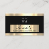 Carte De Visite Gold Frame Mode Beauté Boutique Noir Blanc (Devant)