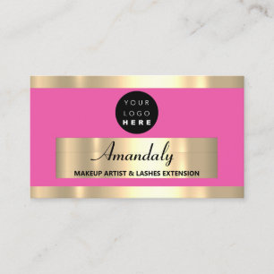 Carte De Visite Gold Frame Mode Beauté Shop Rose