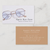 Carte De Visite Gold Frames, Opticien, Praticien Technique (Devant / Derrière)