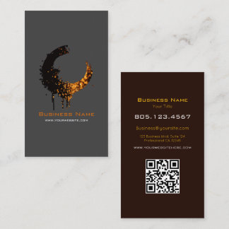 Carte De Visite Gold Glitter Paint Swirl Design – Custom Editable