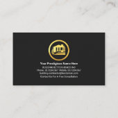 Carte De Visite Gold Hammer Home Silhouette Entrepreneur (Dos)
