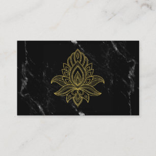 Carte De Visite ~ Gold Hamsa noir marbre blanc Sacré Abstrait