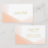 Carte De Visite Gold Hand Script Nom Professionnel Élégant Moderne (Devant / Derrière)