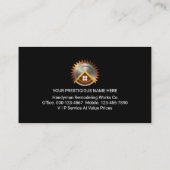 Carte De Visite Gold Handyman Signage Border Frame (Dos)