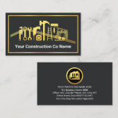 Carte De Visite Gold Handyman Tools Building Frame (Devant / Derrière)