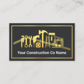 Carte De Visite Gold Handyman Tools Building Frame (Devant)