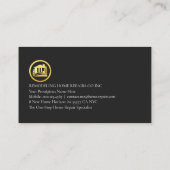 Carte De Visite Gold Handyman Tools Frame (Dos)