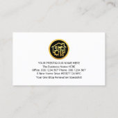 Carte De Visite Gold Handyman Tools Frame On Timber (Dos)