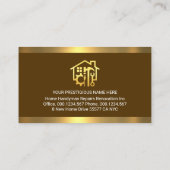 Carte De Visite Gold Handyman Tools Gold Frame (Dos)