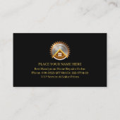 Carte De Visite Gold Handyman Tools Home Repairs (Dos)