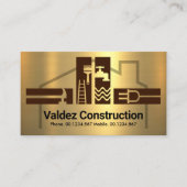 Carte De Visite Gold Handyman Tools House Frame (Devant)