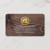 Carte De Visite Gold Handyman Tools In Building Frame (Dos)