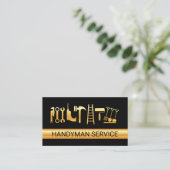 Carte De Visite Gold Handyman Tools Layer (Debout devant)