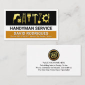 Carte De Visite Gold Handyman Tools Layers (Devant / Derrière)