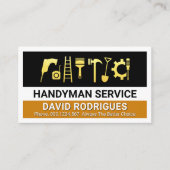 Carte De Visite Gold Handyman Tools Layers (Devant)