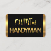 Carte De Visite Gold Handyman Tools On Gold Layers (Devant)