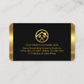 Carte De Visite Gold Handyman Tools On Gold Layers (Dos)