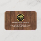 Carte De Visite Gold Handyman Tools On Gold Timber Layers (Dos)