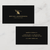 Carte de visite Gold Helicopter (Devant / Derrière)