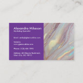 Carte De Visite Gold Holographic Marble (Dos)