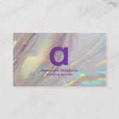 Carte De Visite Gold Holographic Marble (Devant)