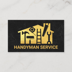 Carte De Visite Gold Home Handyman Outils sur Granite