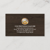 Carte De Visite Gold Home Handyman Outils sur le bois (Dos)