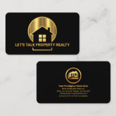 Carte De Visite Gold Home Sunset Parlons propriété (Devant / Derrière)