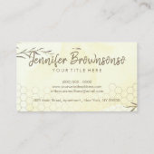 Carte De Visite Gold Honeycombes ferme abeilles Apiary (Dos)