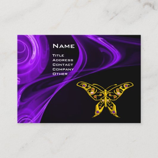 Carte De Visite GOLD HYPER BUTTERFLY violet Ultra violet noir (Devant)