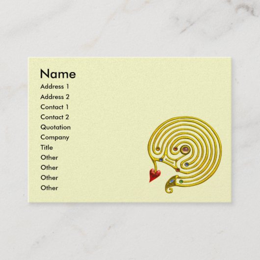 CARTE DE VISITE GOLD HYPER LABYRINTH (Devant)