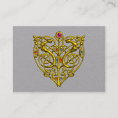 Carte De Visite GOLD HYPER VALENTINE COEUR Jaune, gris (Dos)
