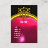 CARTE DE VISITE GOLD HYPER VALENTINE COEUR ROSE RUBY GEM MONOGRAMM (Devant)