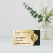 Carte De Visite Gold Investment Business Cards (Debout devant)