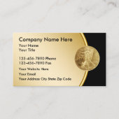 Carte De Visite Gold Investment Business Cards (Devant)