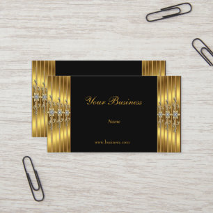 Carte De Visite Gold Jewel Black Elegant Classy