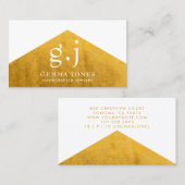Carte De Visite Gold Jewelry Designer Faux Gold Foil Edge (Devant / Derrière)