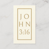 Carte De Visite GOLD John 3:16 Évangile Tract (Devant)