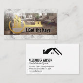 Carte De Visite Gold Key Immobilier commercial | Intérieur (Devant / Derrière)