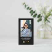 Carte De Visite Gold Key Professional Real Photo QR CODE (Debout devant)
