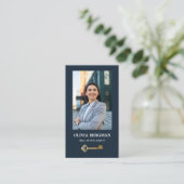 Carte De Visite Gold Key Professional Real Photo QR CODE (Debout devant)