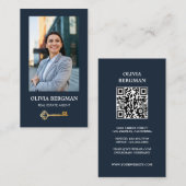 Carte De Visite Gold Key Professional Real Photo QR CODE (Devant / Derrière)