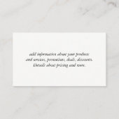 Carte De Visite Gold Kiss Luxe (Dos)