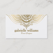 Carte De Visite Gold Lace Paisley Mandala (Devant)
