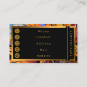 Carte De Visite Gold Large Sunflower Collection élégante (Dos)